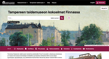 tampereentaidemuseo.finna.fi kuvakaappaus